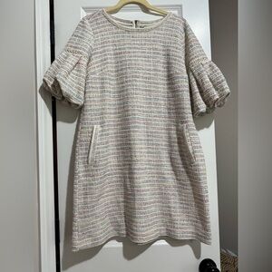 LOFT Multicolor Striped Dress Medium